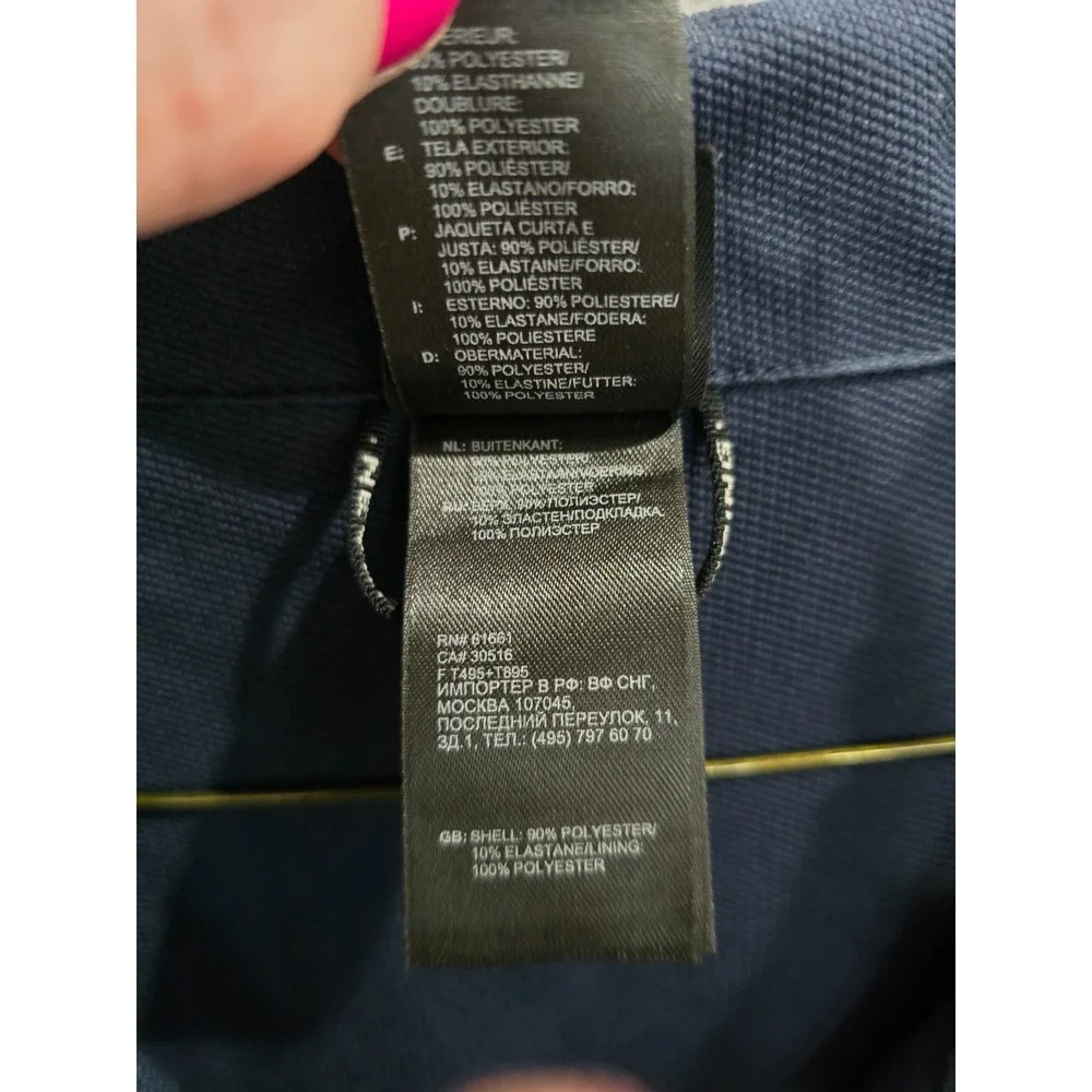 The North Face Apex‎ Men XL Full Zip Hooded Softshell Jacket Blue Drawstring Hem